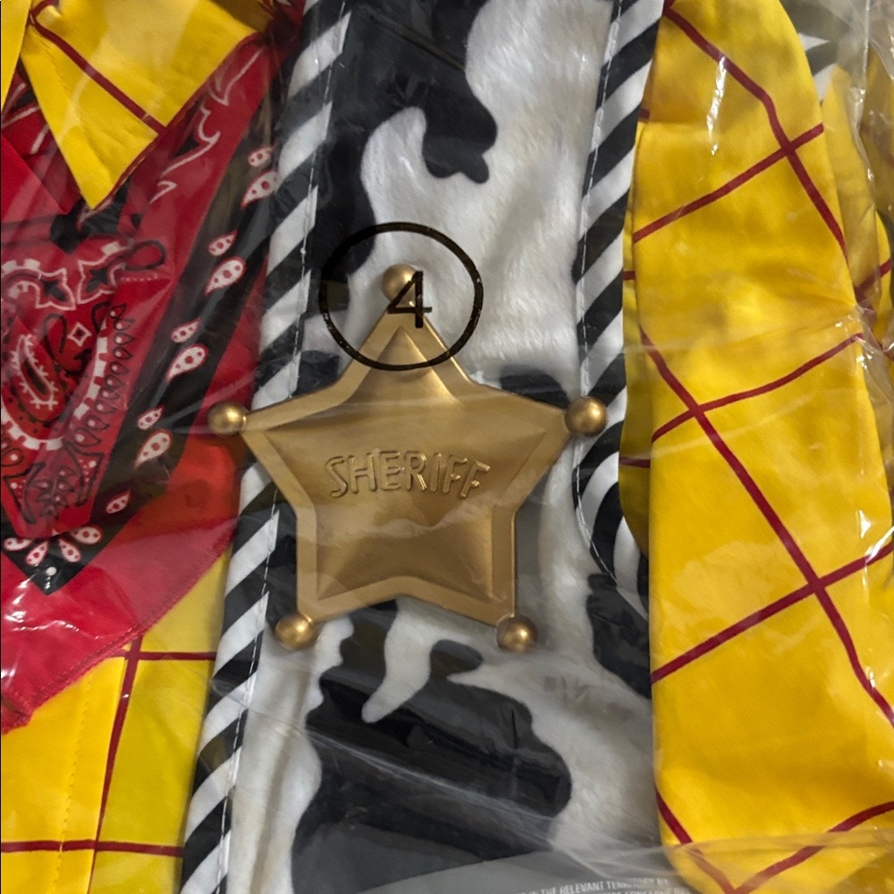 NWT Disney Woody Costume…4pcs…pants, shirt, bandanna and vest… - Picture 5 of 5